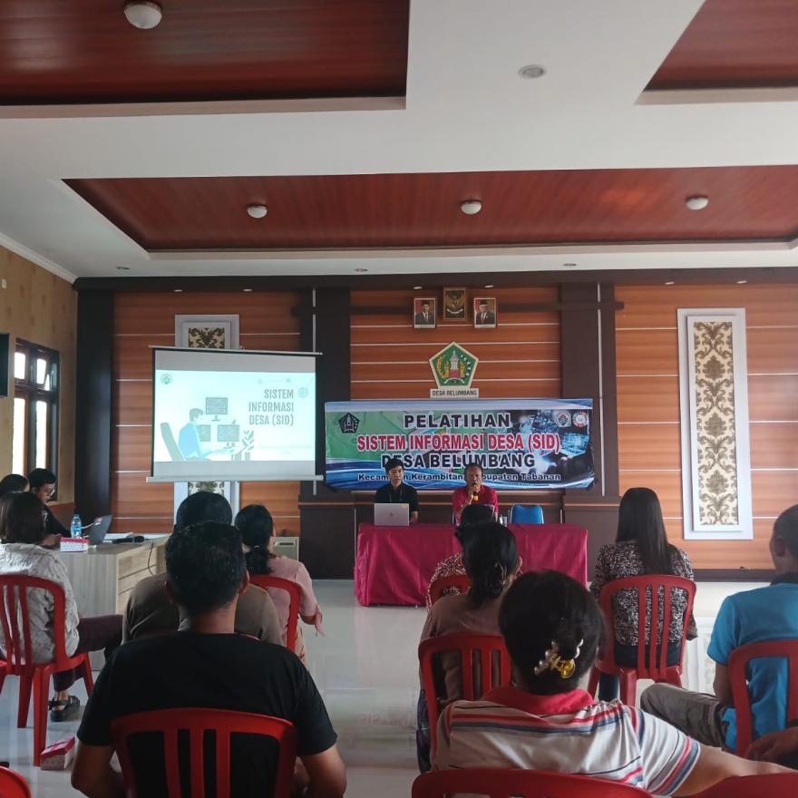 Pelatihan Sisitem Informasi Desa (SID) Desa Belumbang 